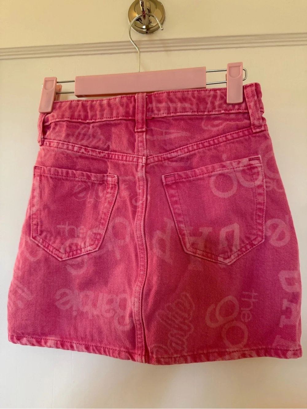 Gap girls Barbie Pink Denim Mini Skirt
